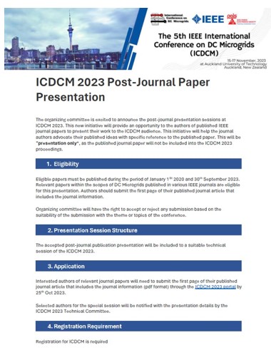 ICDCM 2023 Post Journal Paper Presentation